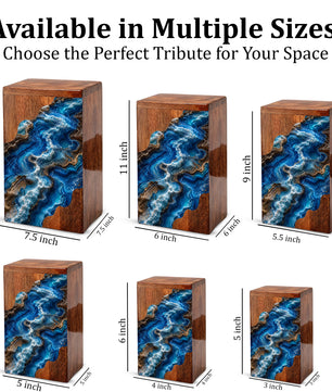 Ocean Flow Cremation Urn – Wooden Urn for Human Ashes