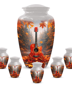 Guitar Memorial Urn for Mom - Music Keepsake Cremation Urns for Ashes