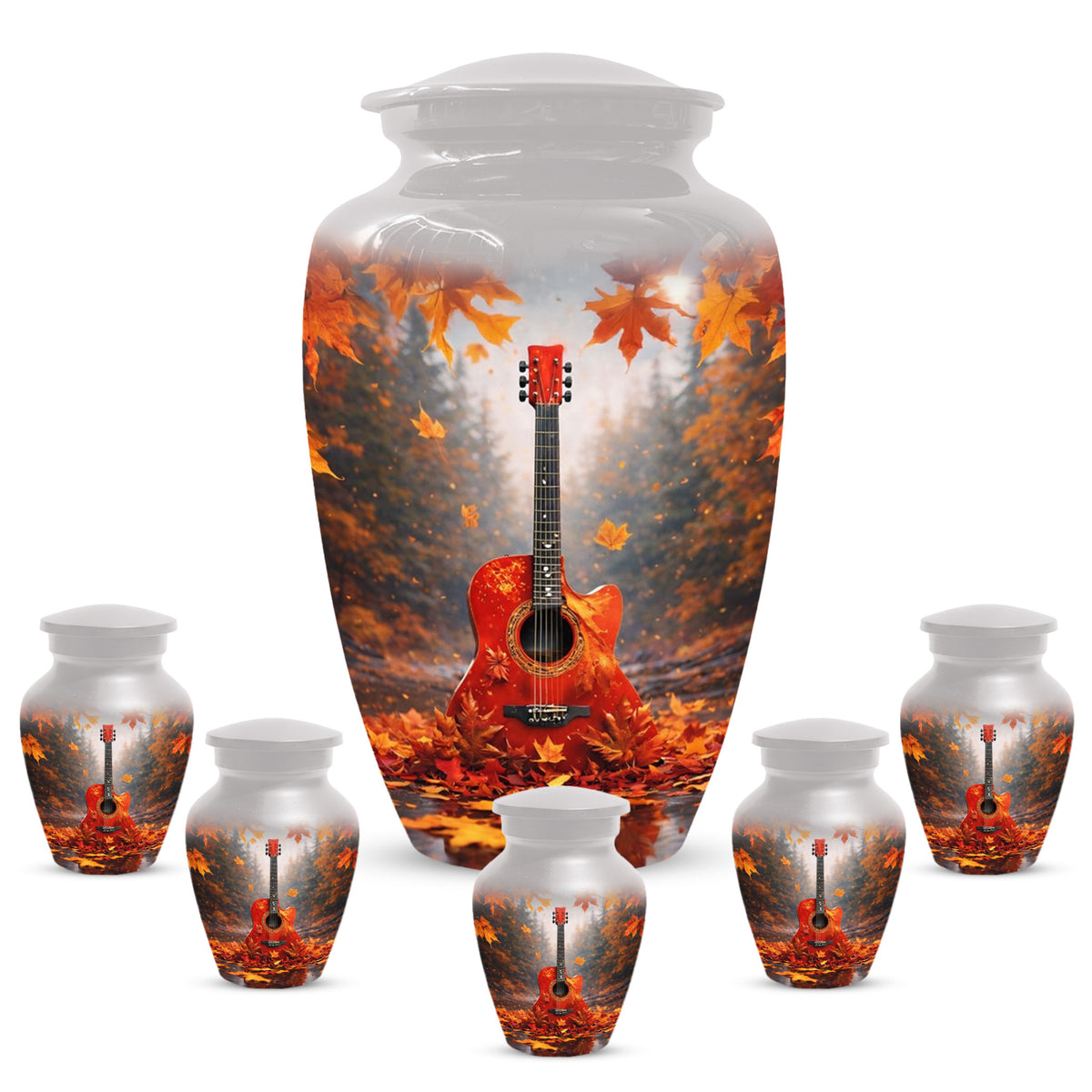 Guitar Memorial Urn for Mom - Music Keepsake Cremation Urns for Ashes