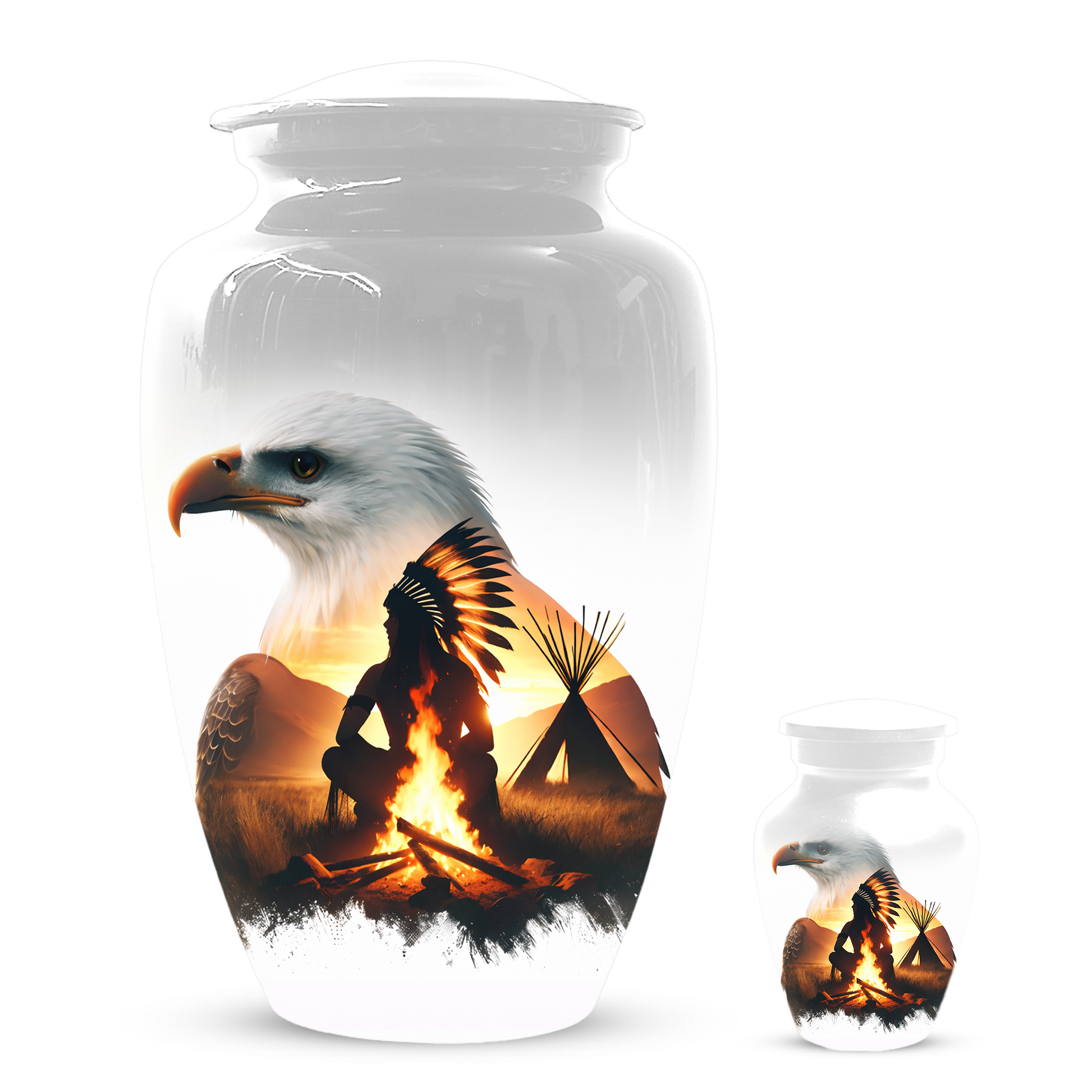 Personalized Eagle Urn for Ashes | Custom Eagle Memorial Urn