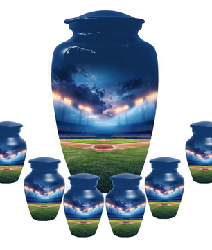 Baseball Urn for Ashes, Custom Baseball Memorial Urn, Stadium Cremation Urn
