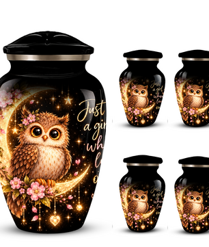 Owl Cremation Urn for Ashes | Personalized Owl Memorial Urn | Cute Bird Funeral Urn