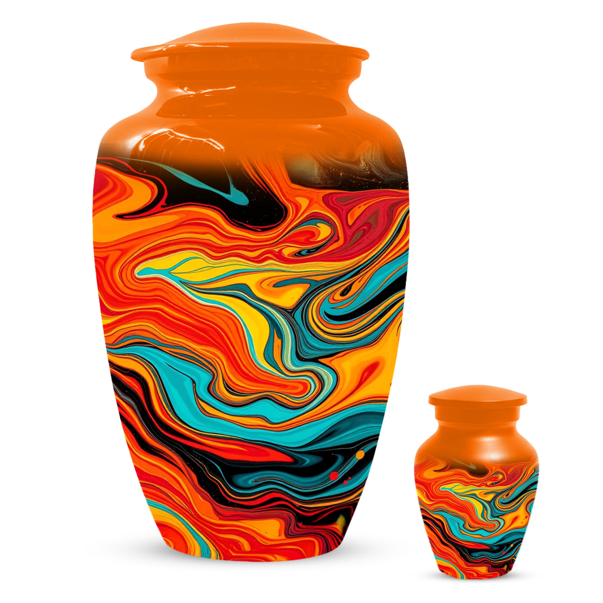 Abstract Art Cremation Urn for Ashes – Custom Colorful Memorial Urns for Men & Women