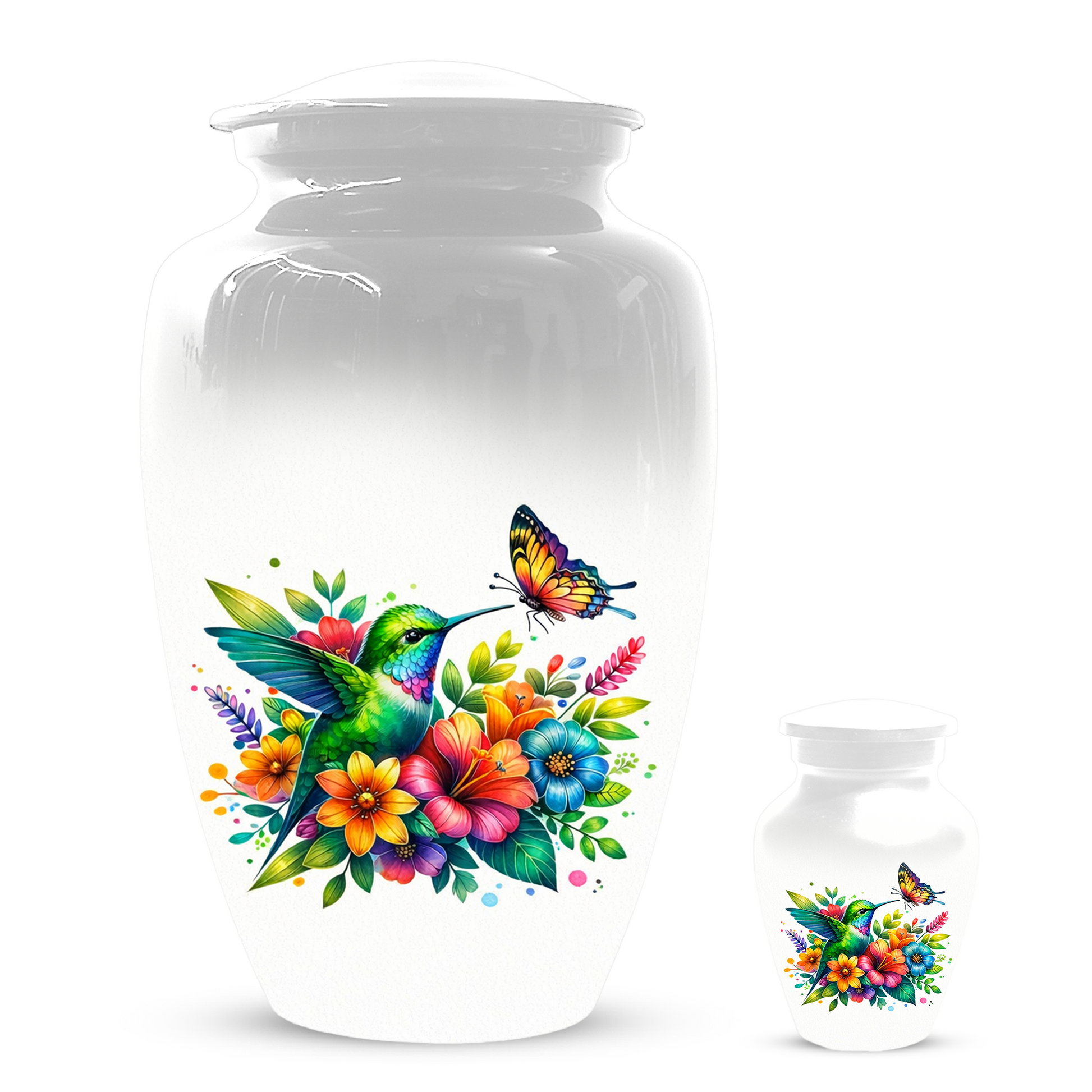 Personalized Hummingbird Cremation Urn for Human Ashes