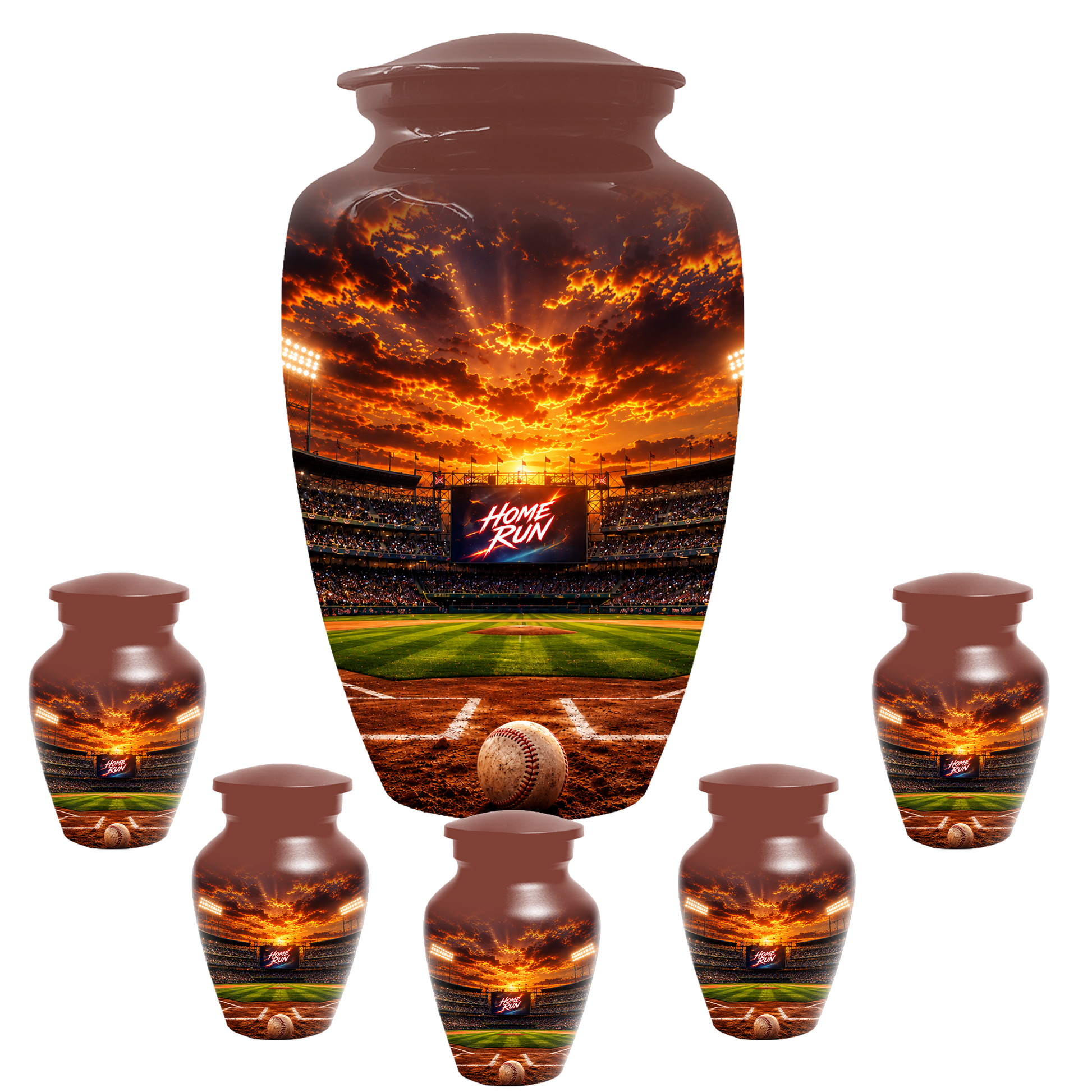 Baseball Memorial Urn for Dad - Personalized Cremation Urns for Ashes