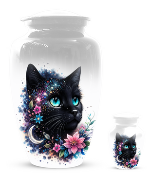 Black Cat Urn for Ashes, Custom Cat Memorial Urn, Pet Cremation Urn