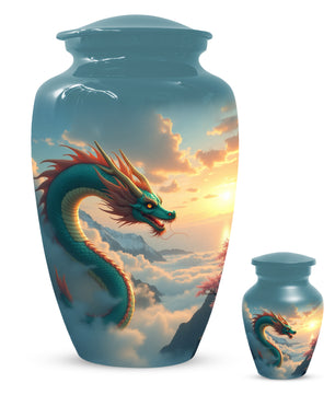 Celestial Sky Dragon Urn for Adult Ashes – Fantasy Adult Cremation Urn | Dragon Adult Urns for Ashes
