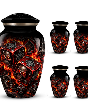 Skull Dice Cremation Urn for Ashes | Personalized Adult Memorial Urn