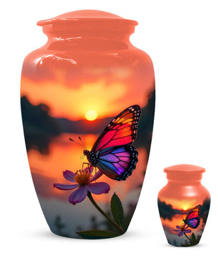 Butterfly Sunset Urn for Human Ashes | Butterfly Sunset Cremation Urn