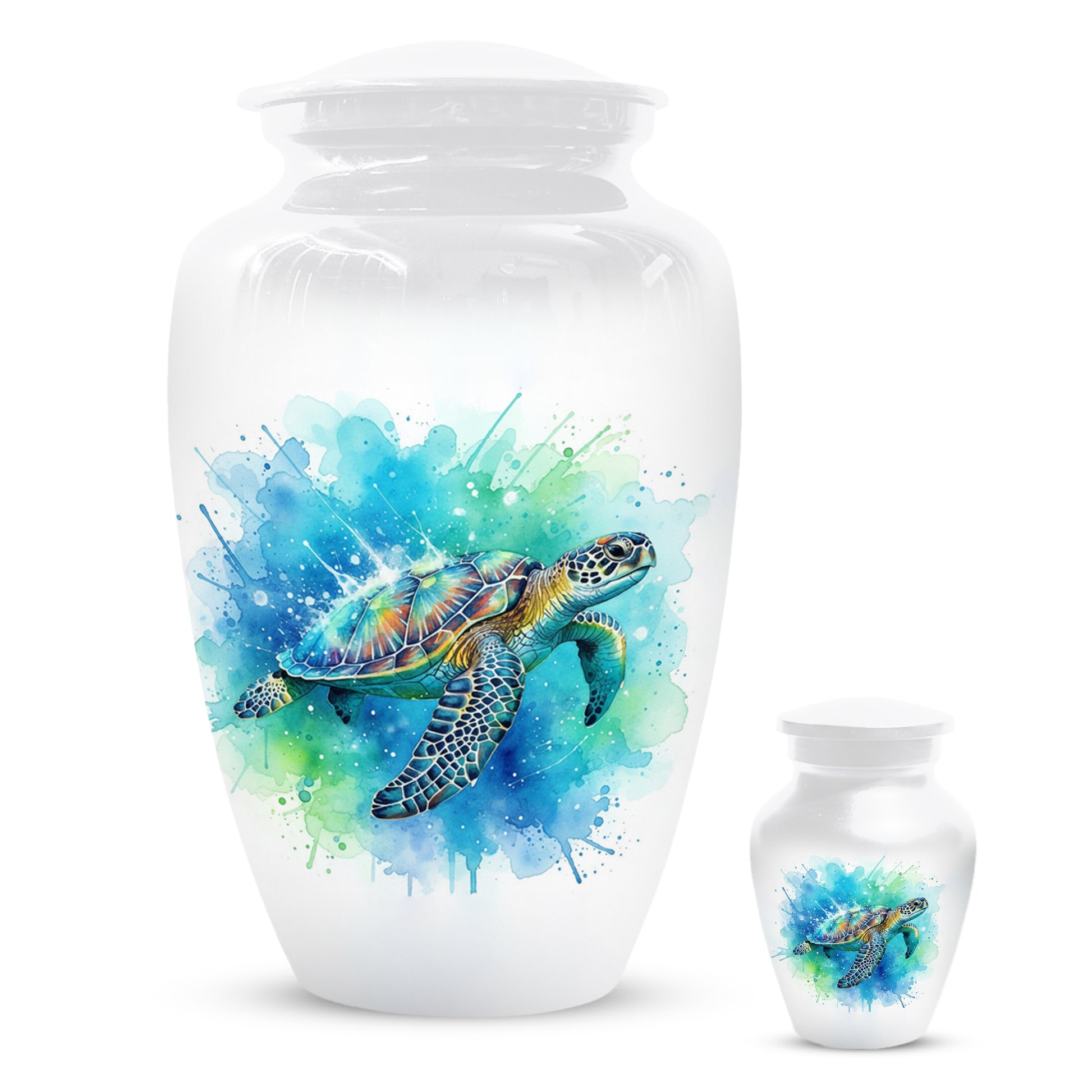 Turtle Urn for Human Ashes | Peaceful Turtle Adult Cremation Urn & Nature Memorial