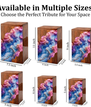 Abstract Flow Cremation Urn – Wooden Urn for Human Ashes