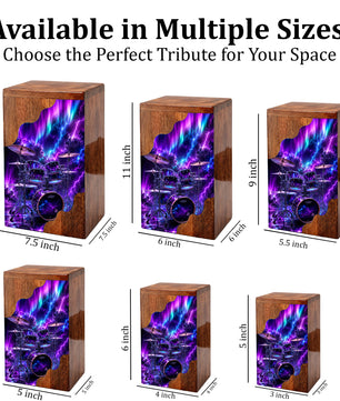Drummer Wooden Cremation Urn – Aurora Memorial Urn