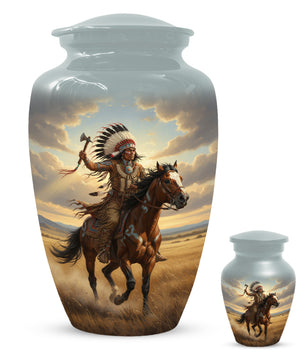 Warrior Horse Urn for Mom & Women | Unique Adult Female Cremation Urn for Human Ashes