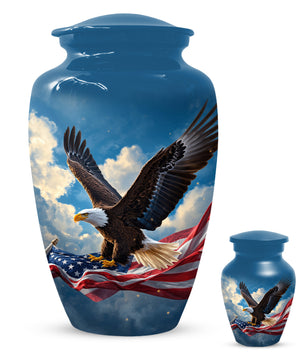 Flying Eagle Urn for Human Ashes | Adult Cremation Urn | Premium Funeral Urn for Adult Ashes