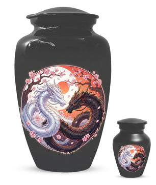 Yin Yang Dragon Urn – Custom Dragon Cremation Urns for Ashes|  Memorial Keepsake for Mom &Dad