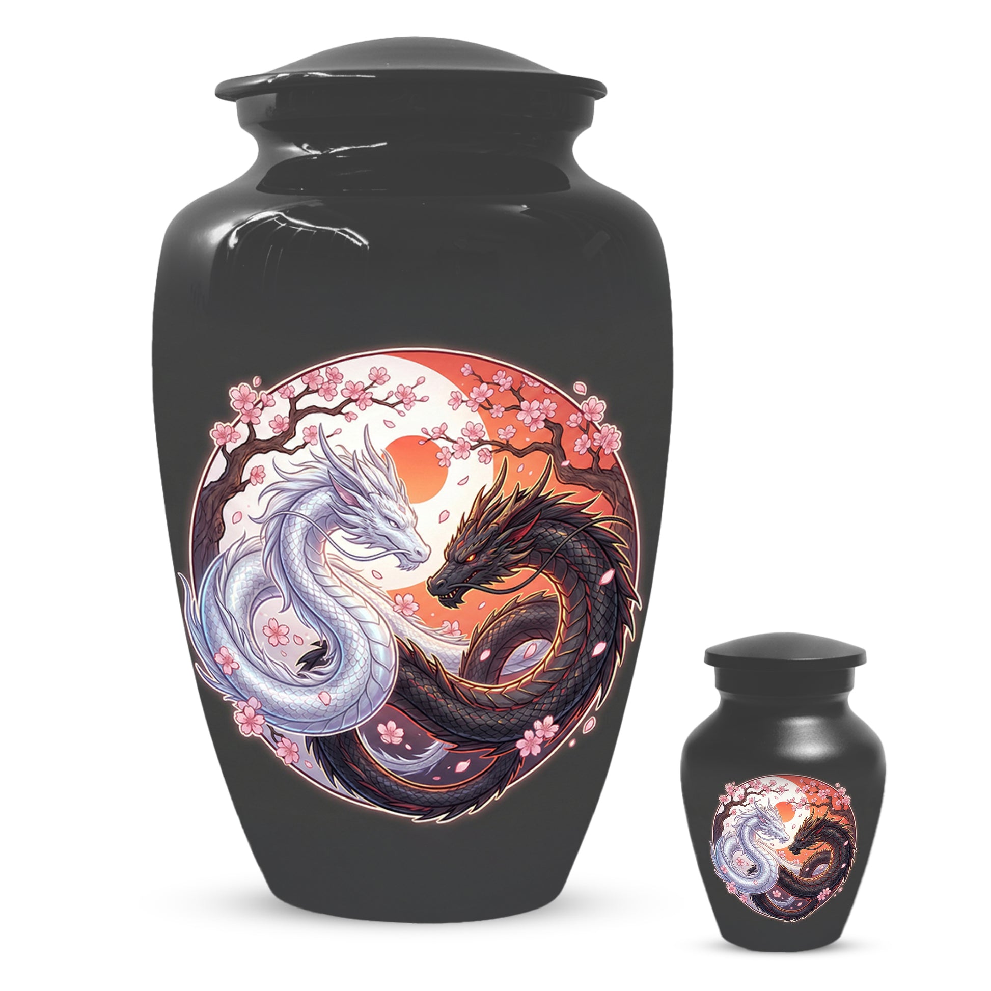 Yin Yang Dragon Urn – Custom Dragon Cremation Urns for Ashes|  Memorial Keepsake for Mom &Dad