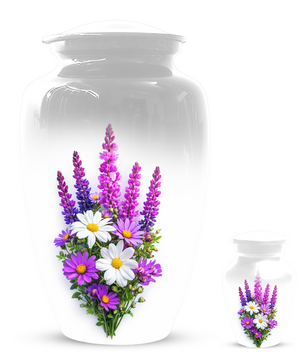 Wildflower Urn for Ashes, Custom Floral Cremation Urn for Mom
