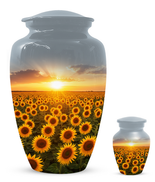 Sunflower Urn for Ashes, Custom Cremation Urn, Memorial Urn for Mom