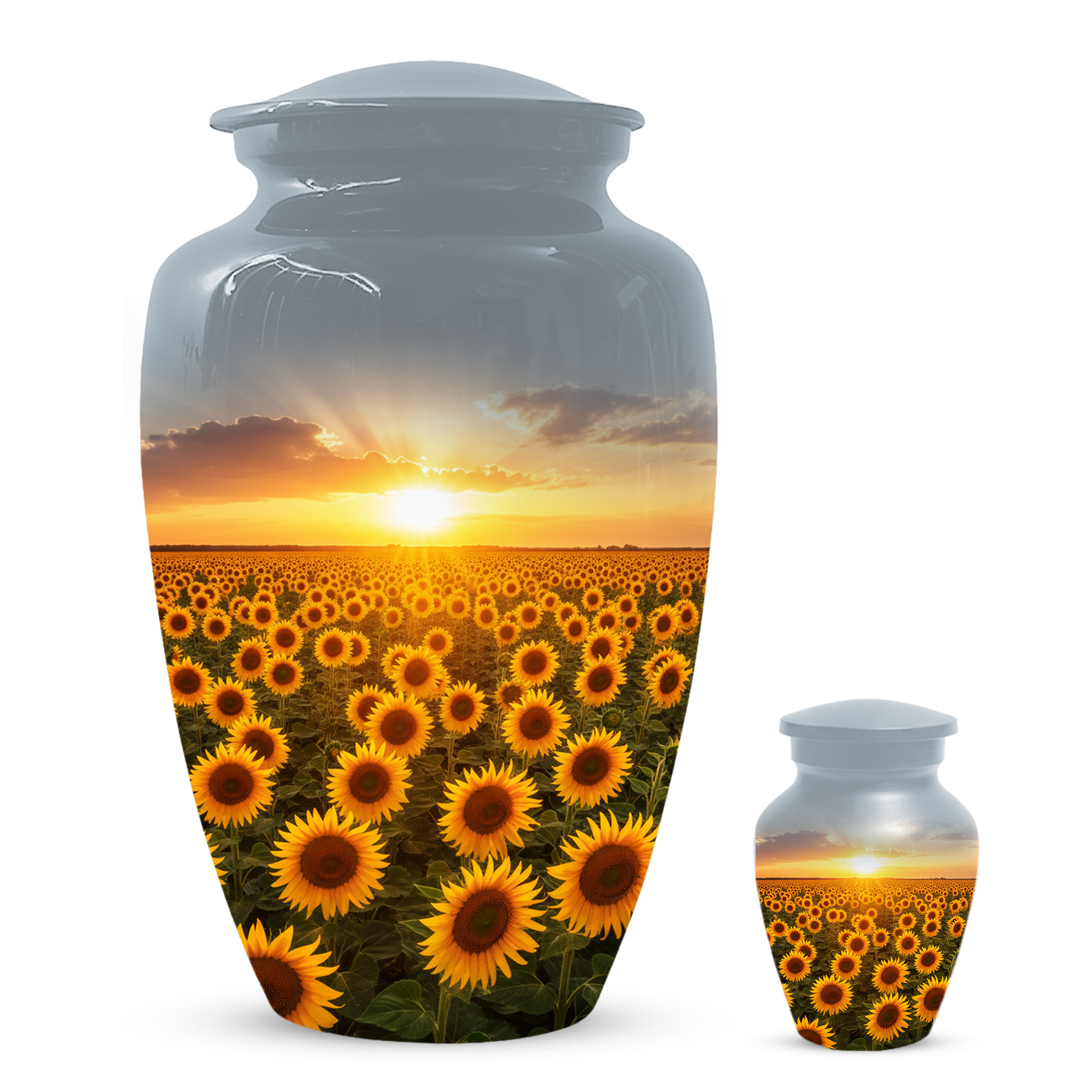 Sunflower Urn for Ashes, Custom Cremation Urn, Memorial Urn for Mom