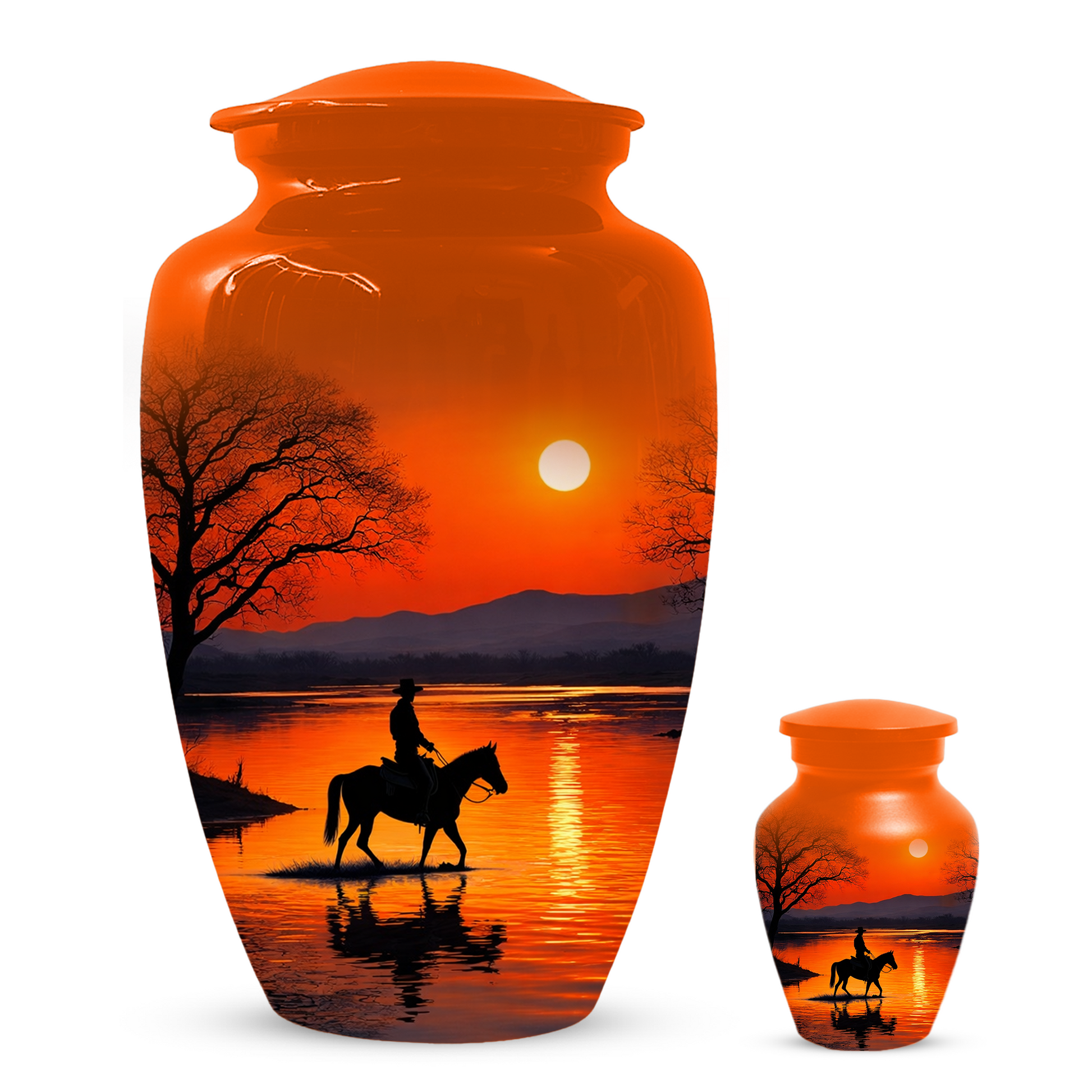Cowboy Urn for Ashes | Western Cremation Urn for Dad