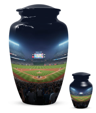 Baseball Stadium Adult Urn for Human Ashes | Personalized Baseball Cremation Urn for Men & Dad