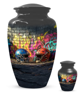 Football Helmet Urn for Dad – Custom Sports Cremation Urn for Ashes
