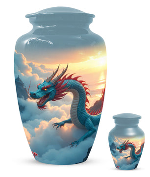 Celestial Sky Dragon Urn for Adult Ashes – Fantasy Dragon Adult Cremation Urn |  Memorial Urn