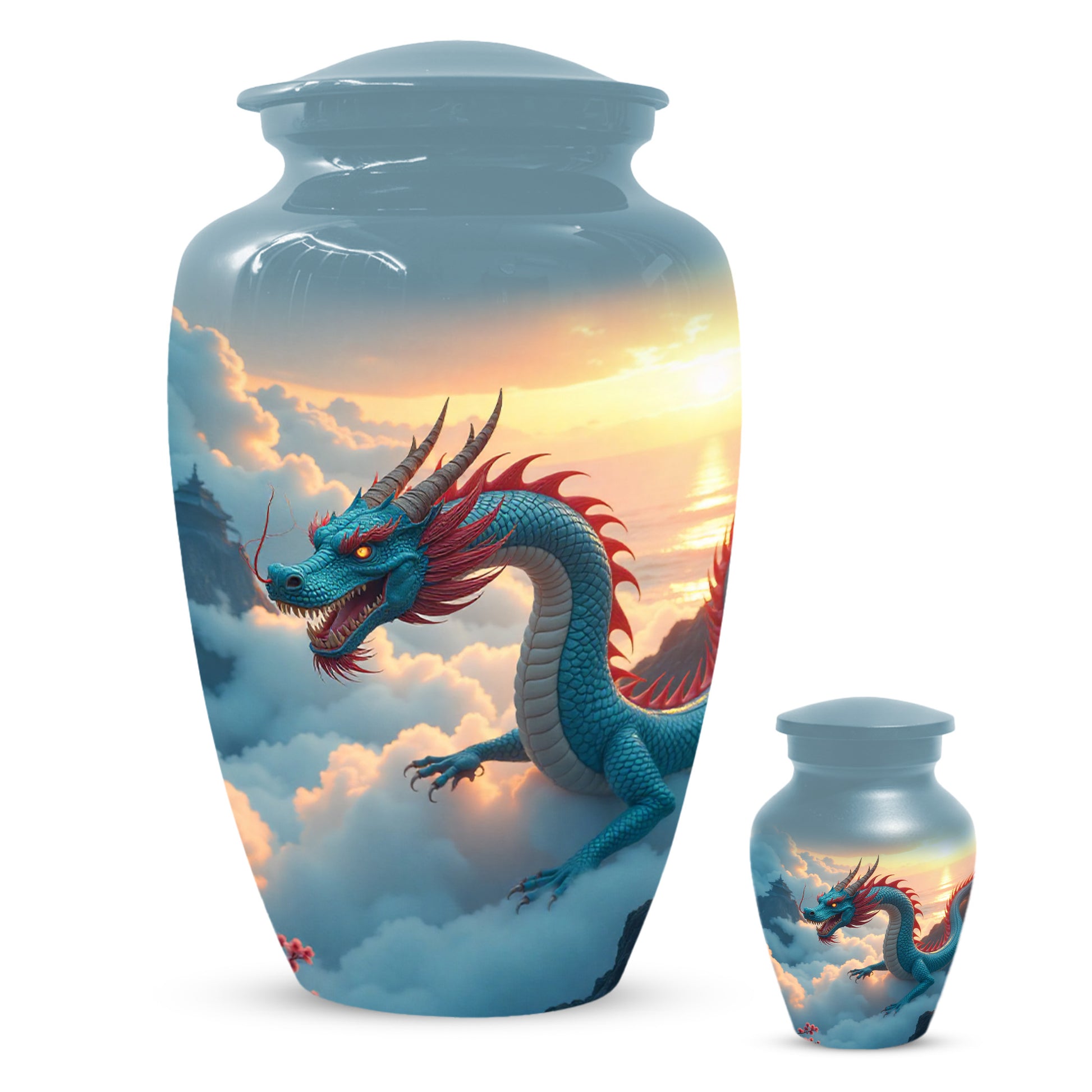 Celestial Sky Dragon Urn for Adult Ashes – Fantasy Dragon Adult Cremation Urn |  Memorial Urn