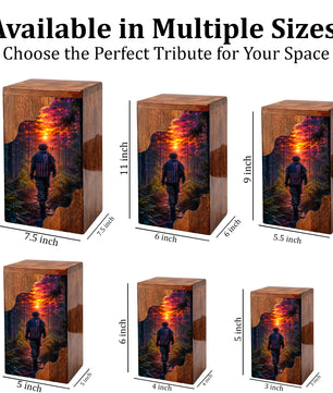 Military Memorial Wooden Cremation Urn – Patriotic Tribute Urn