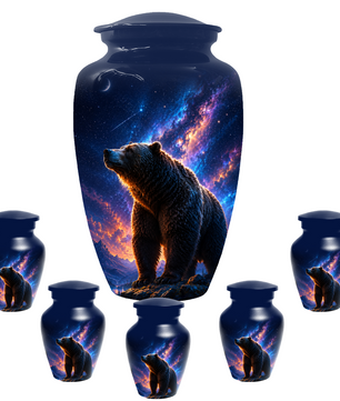 Bear Cremation Urn for Dad Ashes - Wildlife Memorial Extra Large Keepsake Urns