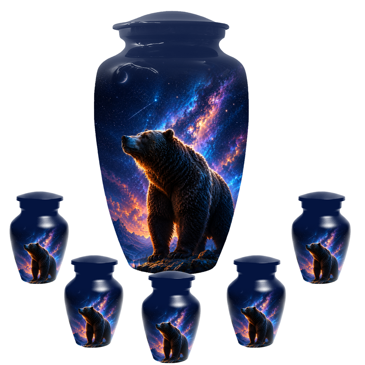 Bear Cremation Urn for Dad Ashes - Wildlife Memorial Extra Large Keepsake Urns