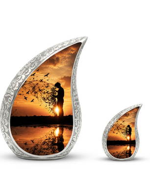 Sunset Memorial Urn for Human Ashes | Beautiful Sunset Cremation Urn