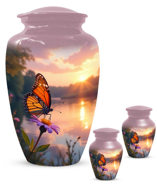 Butterfly Sunshine Urn for Human Ashes | Butterfly Sunrise Cremation Urn
