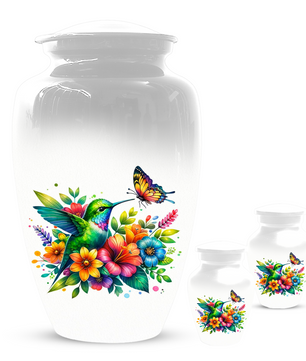 Personalized Hummingbird Cremation Urn for Human Ashes