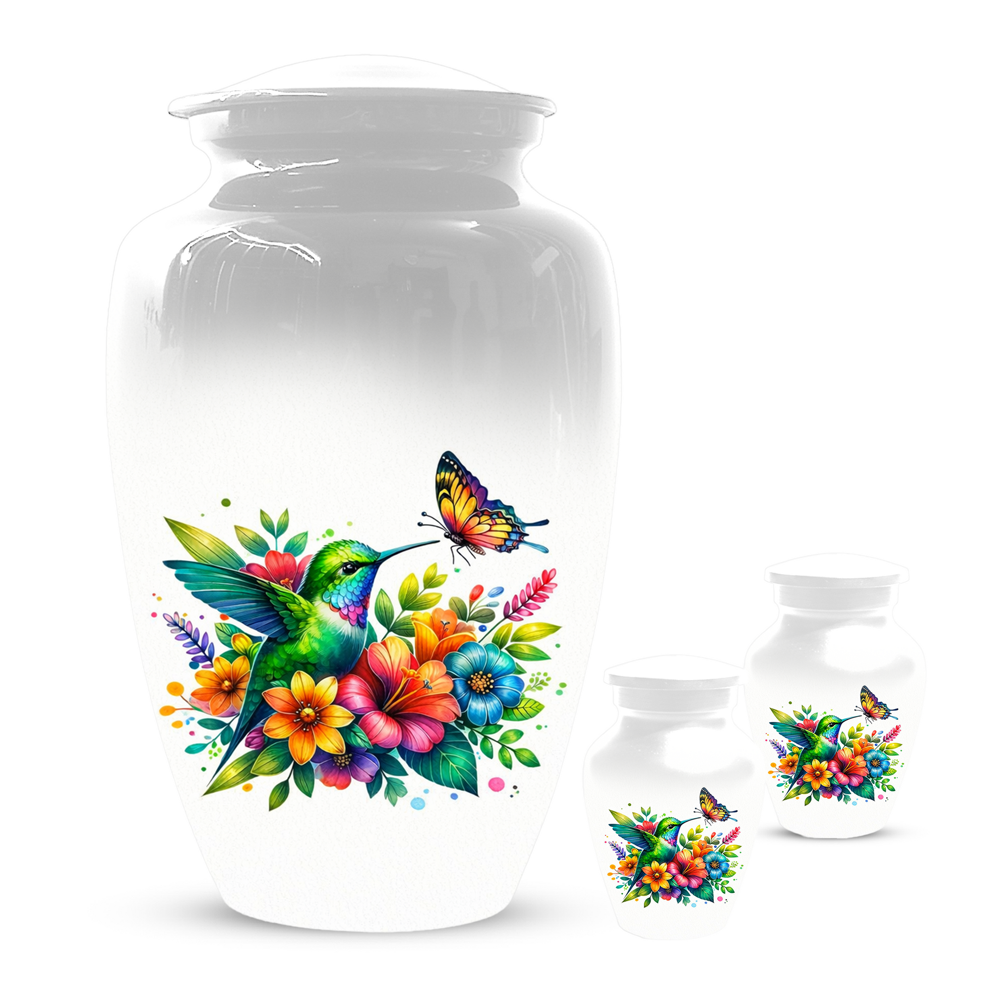 Personalized Hummingbird Cremation Urn for Human Ashes