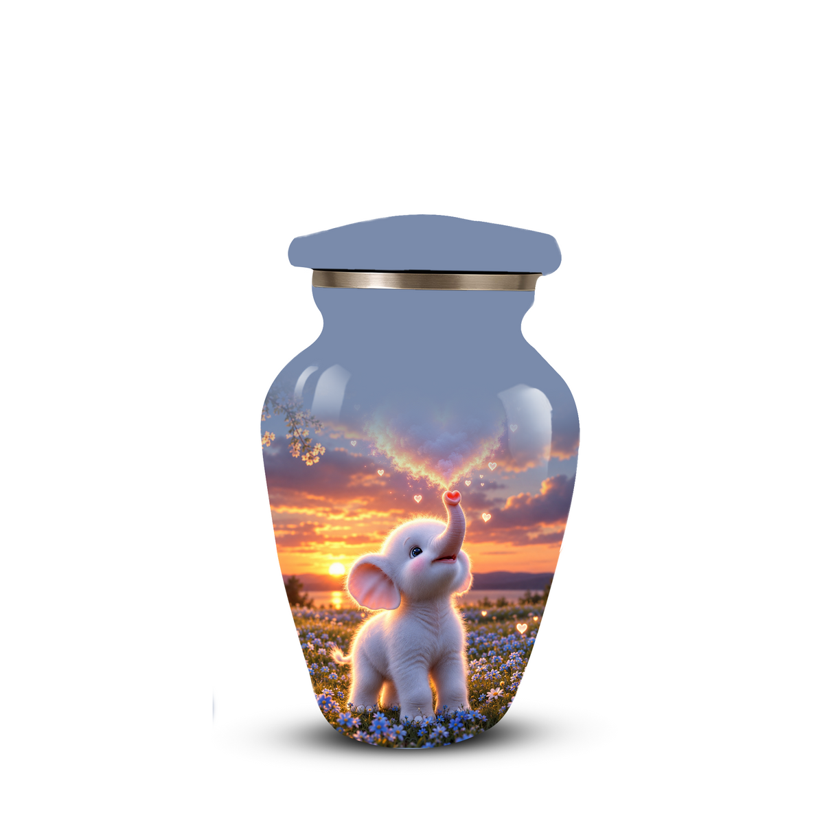 Elephant Cremation Urn for Ashes | Personalized Elephant Memorial Urn | Cute Elephant Urn