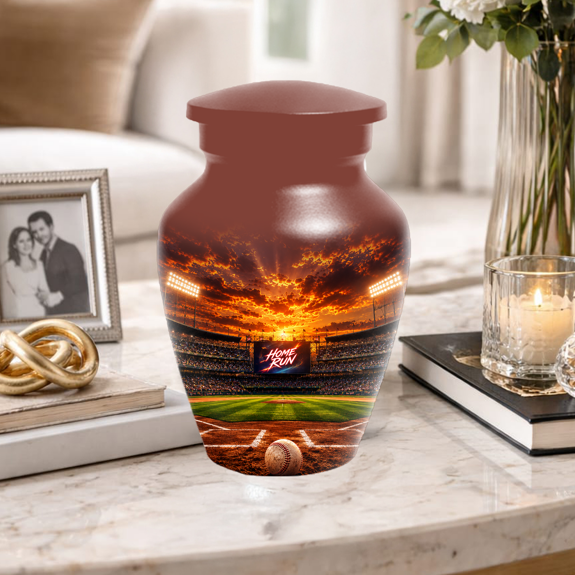 Baseball Memorial Urn for Dad - Personalized Cremation Urns for Ashes