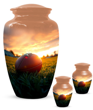Football Urn for Dad – Custom Football Cremation Urns for Ashes |  Sports Memorial  Keepsake for Father,