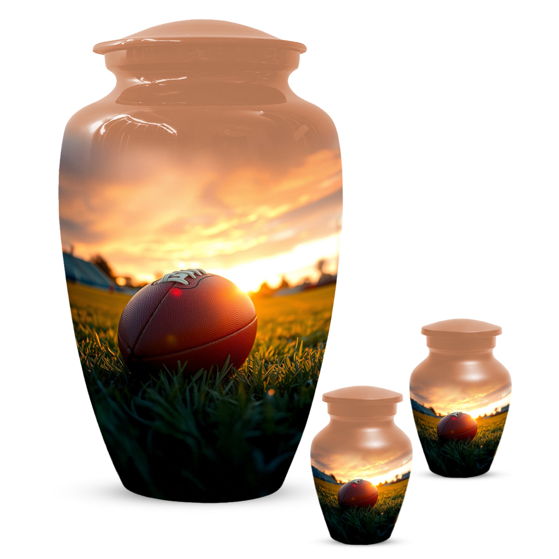 Football Urn for Dad – Custom Football Cremation Urns for Ashes |  Sports Memorial  Keepsake for Father,