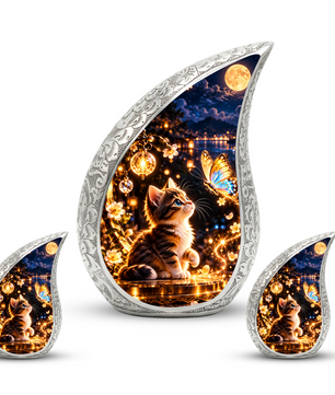 Cat Urn for Ashes, keepsake Personalized Cat Cremation Urn