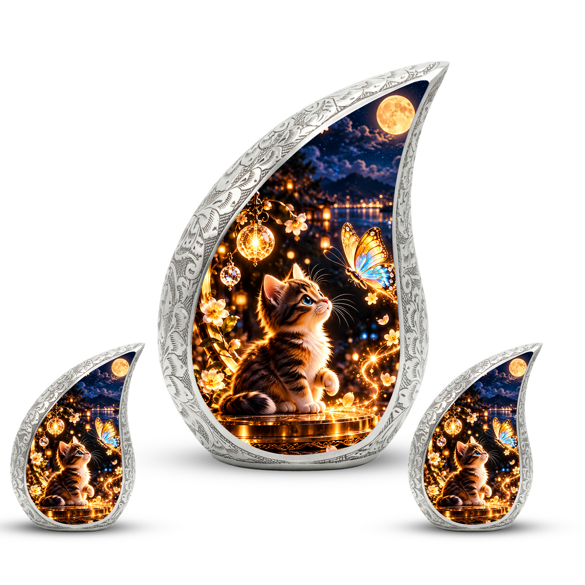 Cat Urn for Ashes, keepsake Personalized Cat Cremation Urn