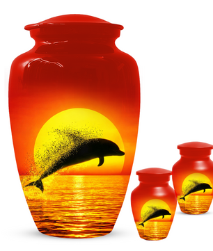 Dolphin Urn for Ashes | Adult Cremation Urn | Custom Memorial Urn for Human Ashes