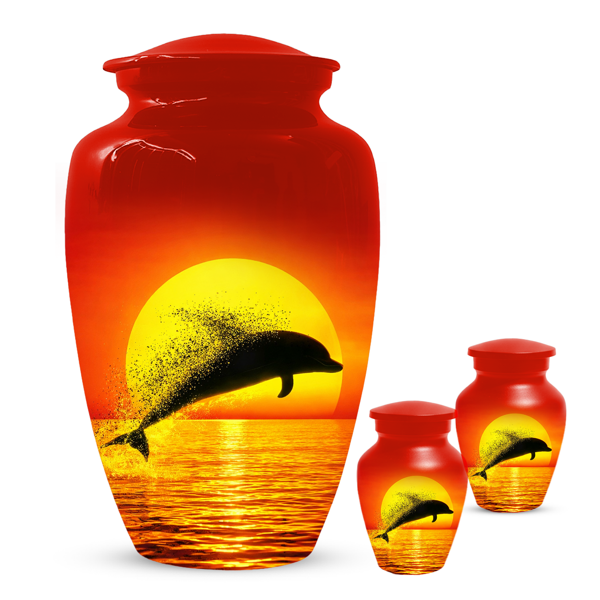 Dolphin Urn for Ashes | Adult Cremation Urn | Custom Memorial Urn for Human Ashes