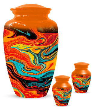 Abstract Art Cremation Urn for Ashes – Custom Colorful Memorial Urns for Men & Women