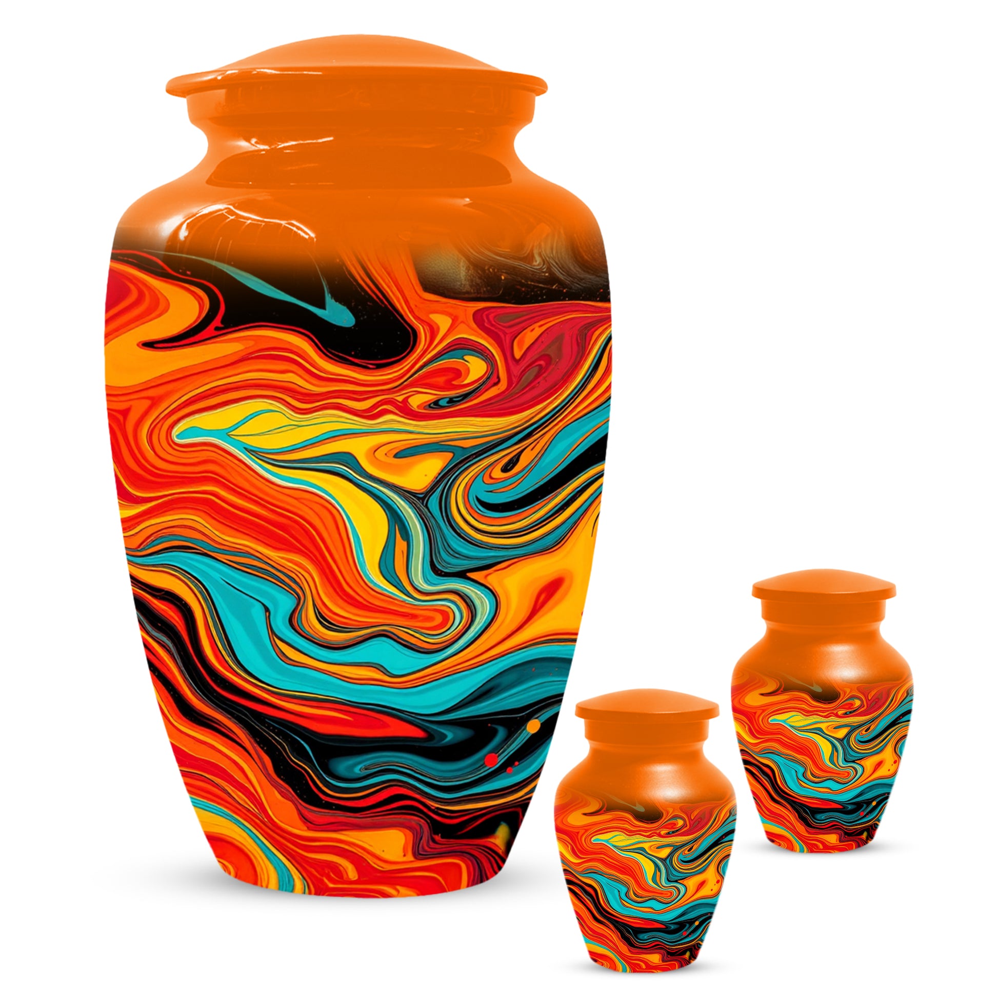 Abstract Art Cremation Urn for Ashes – Custom Colorful Memorial Urns for Men & Women