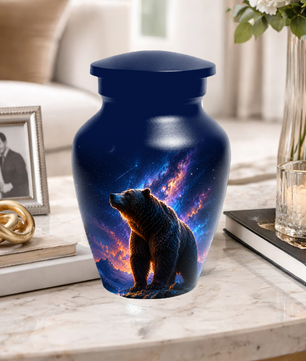 Bear Cremation Urn for Dad Ashes - Wildlife Memorial Extra Large Keepsake Urns