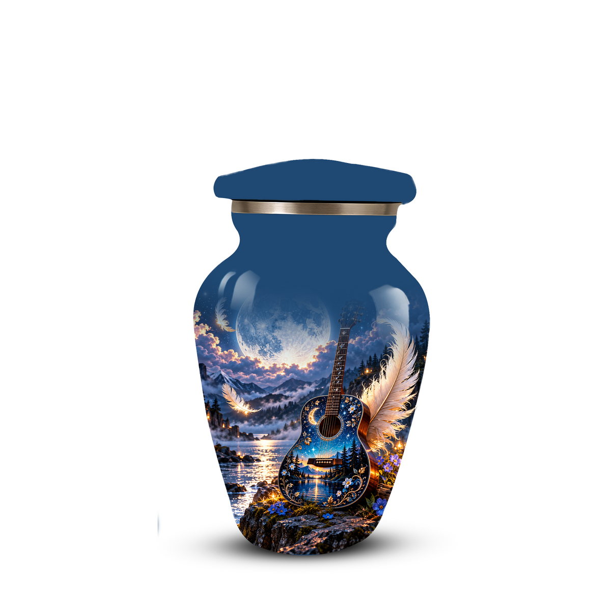 Personalized Guitar Cremation Urn for Ashes, Musical Tribute Urn for Human Ashes