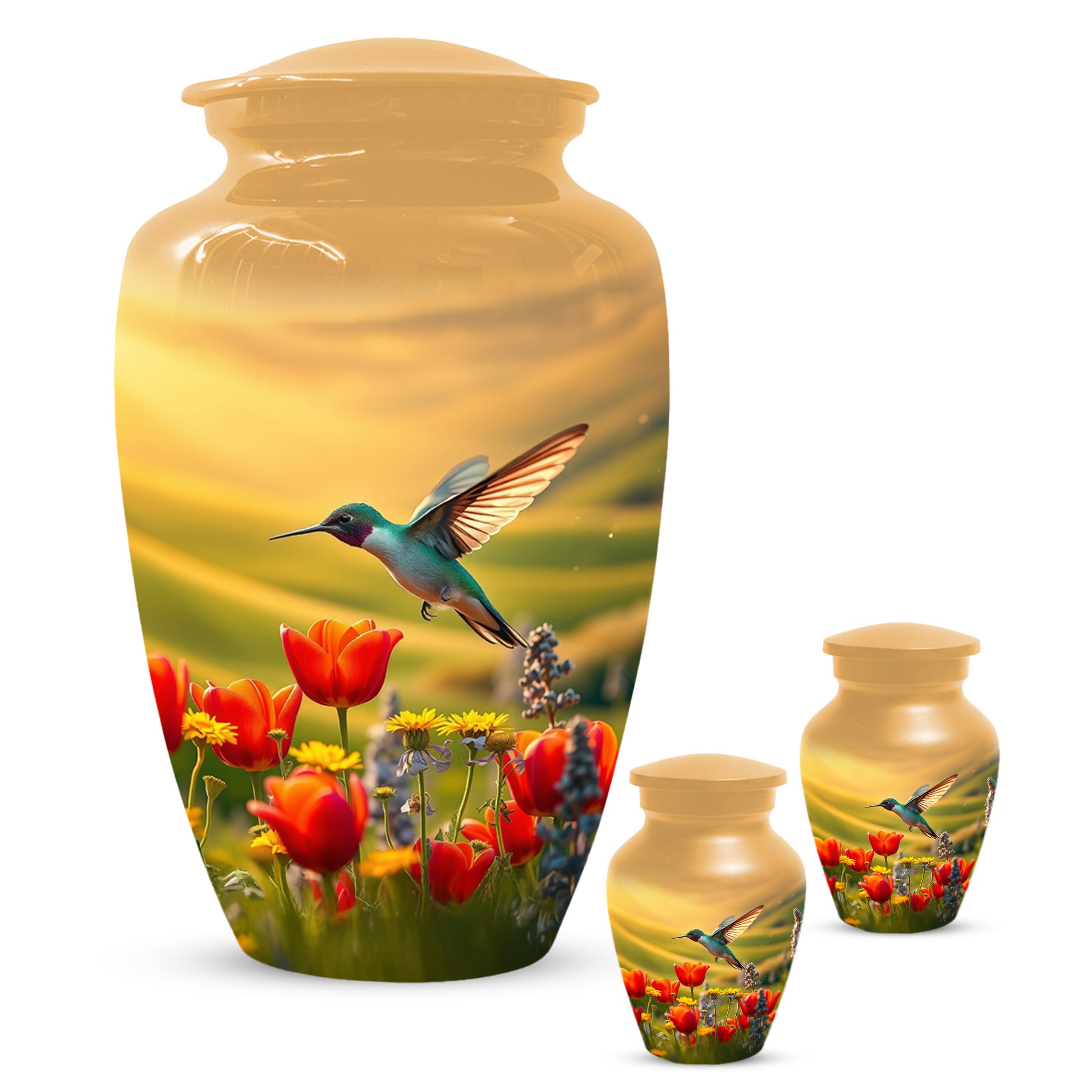 Hummingbird Urn for Mom – Custom Floral Cremation Urns for Ashes