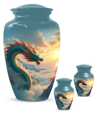 Celestial Sky Dragon Urn for Adult Ashes – Fantasy Adult Cremation Urn | Dragon Adult Urns for Ashes