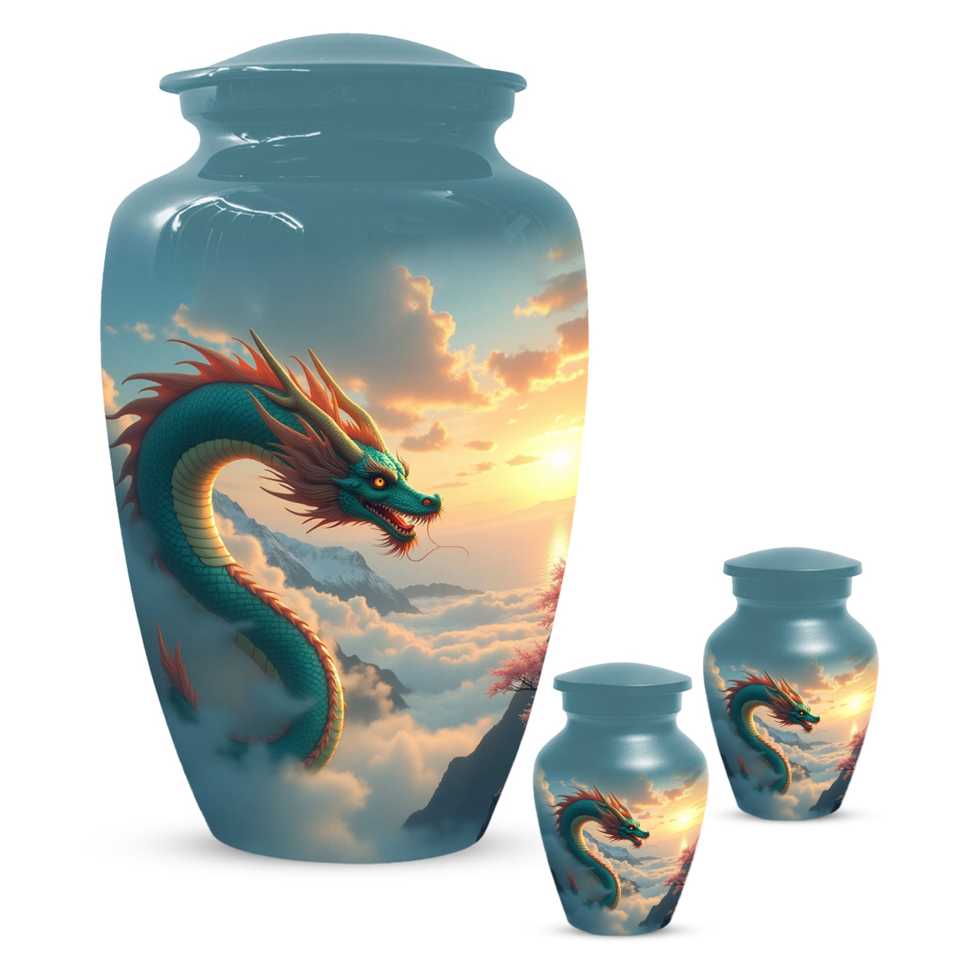 Celestial Sky Dragon Urn for Adult Ashes – Fantasy Adult Cremation Urn | Dragon Adult Urns for Ashes